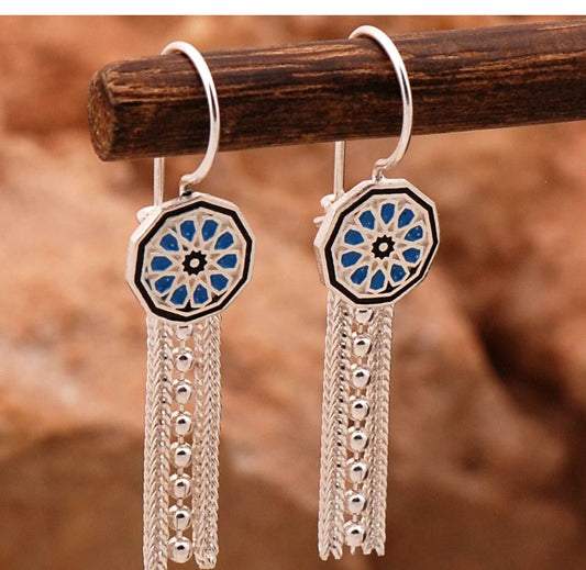Anatolian Motif Threading Earrings