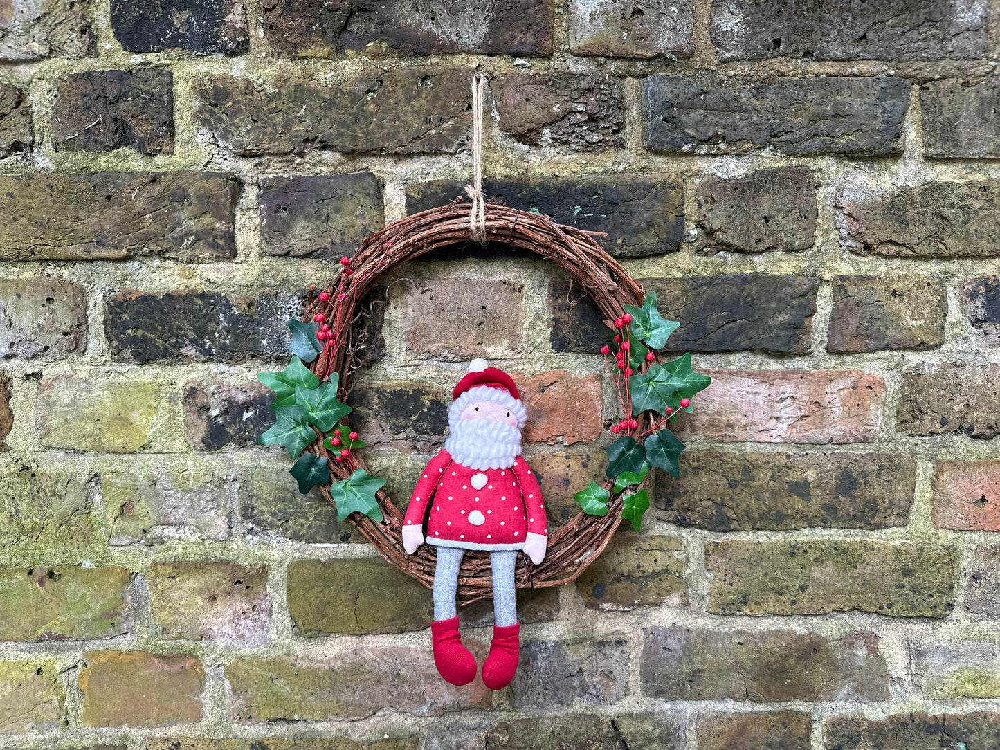 Handmade Santa Wreath Christmas Decoration