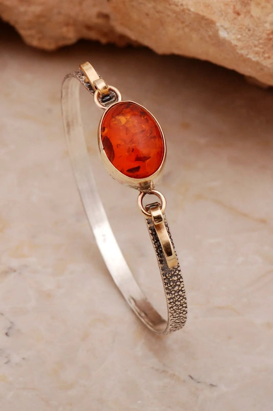 Amber Handmade Silver Bracelet