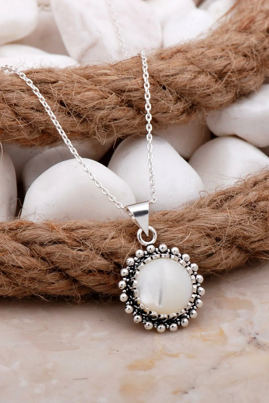 Mother of Pearl Stone Necklace