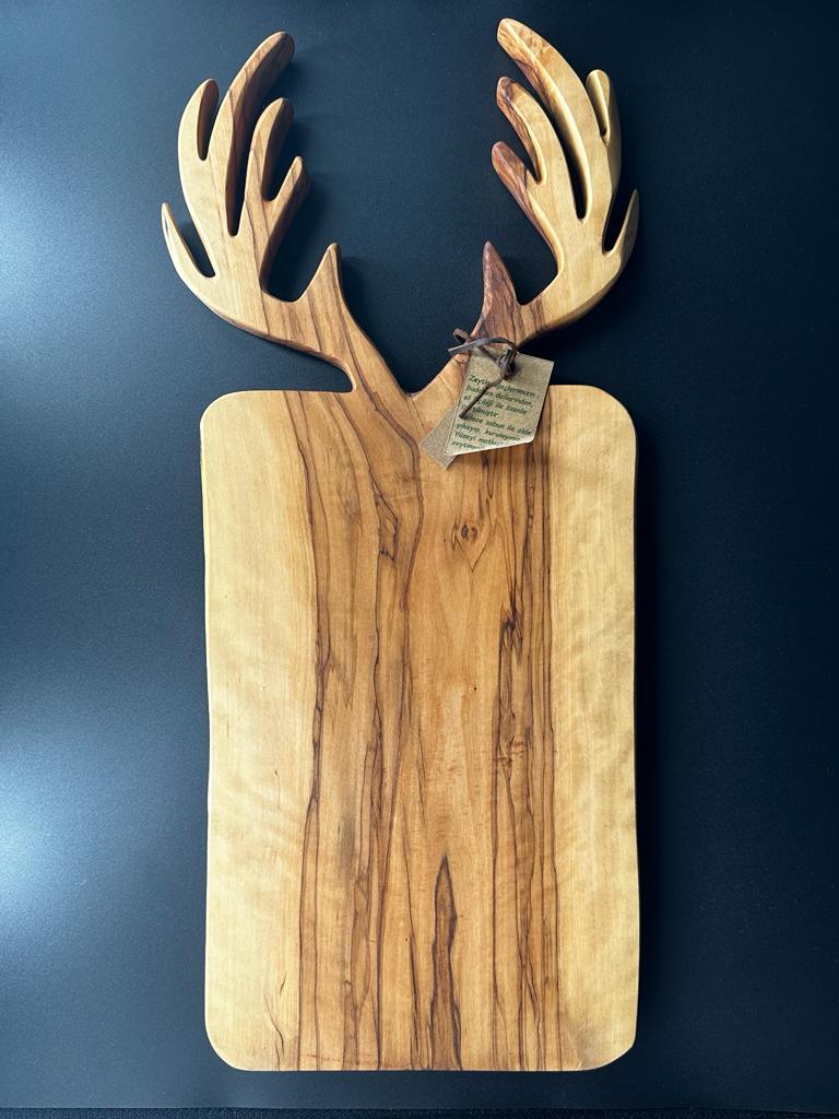 Reindeer Antlers Hand Carved Cheese Board