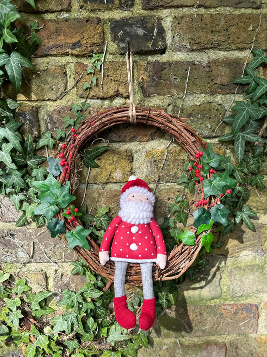 Handmade Santa Wreath Christmas Decoration