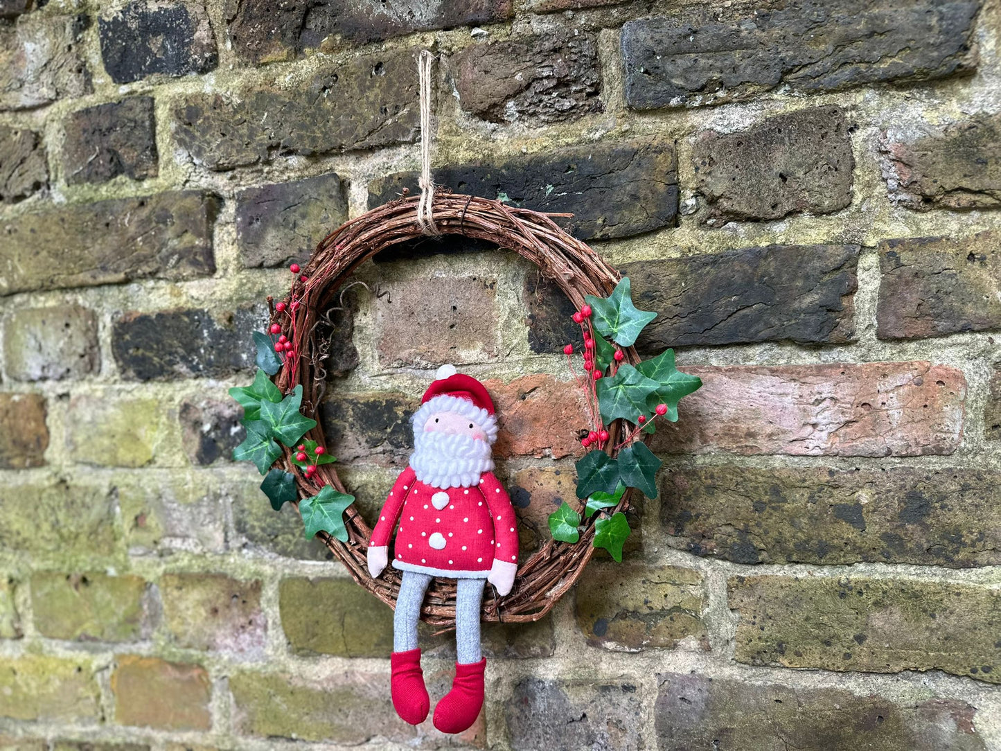 Handmade Santa Wreath Christmas Decoration